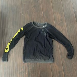 Free city crew neck. It says let’s go on the sleeve! Super cute!